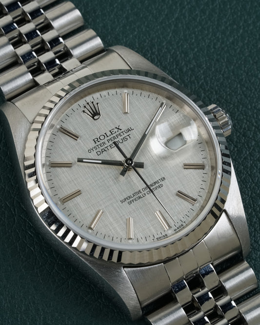 Rolex Datejust 16234 "Silver Linen Dial"