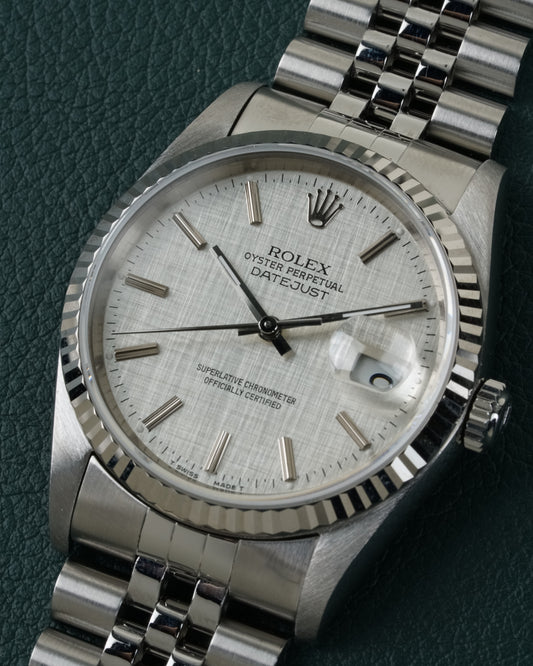 Rolex Datejust 16234 "Silver Linen Dial"